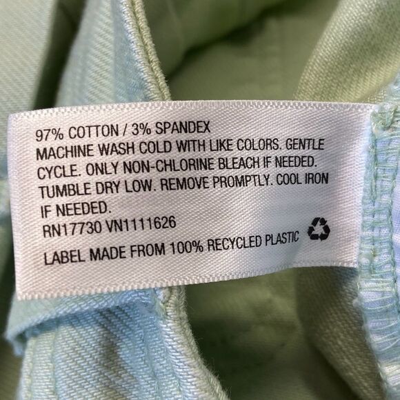 A New Day Light Green Stretch Cropped Slash Pocket Jeans Size 8 - Picture 5 of 5